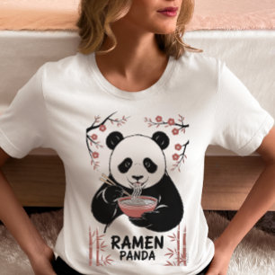 Camiseta Amante de Macarrão Ramen Panda 