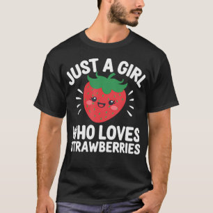 Camiseta Amante de Mirtilo Apenas Uma Garota Que Ama Morang