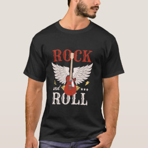 Camiseta Amante de Música de Guitarra Elétrica Vintage de R