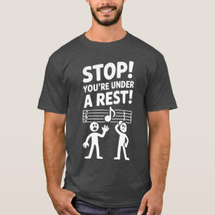 Camiseta Amante de Música Engraçado Punho Sob Um Professor
