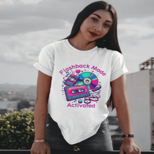 Camiseta Amante de Música Retrô - Modo Flashback: Ativado