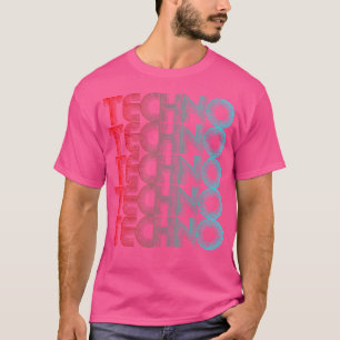 Camiseta Amante de Música Techno Vaporwave Techno House Edm