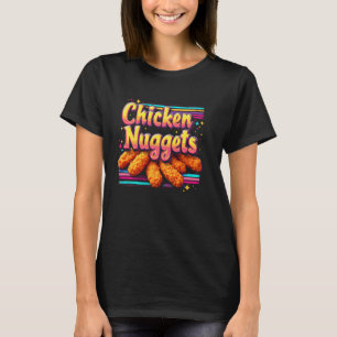 Camiseta Amante de Nuggets de Frango Divertido Retro Bootle