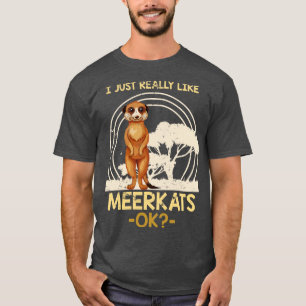 Camiseta Amante de os animais africano, Zoo Meerkat