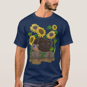 Camiseta Amante de os animais Amarelo-Amarelo-girassol Aest