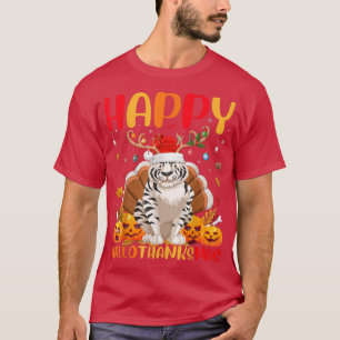 Camiseta Amante de os animais Branco Tigre Feliz Tigre Bran