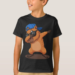 Camiseta Amante de os animais Cute Dabbing Capybara
