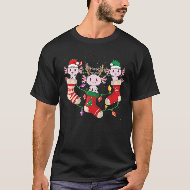 Camiseta Amante de os animais das Existências do Natal Axol (Frente)