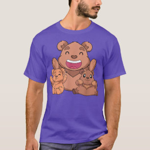 Camiseta Amante de os animais de animais selvagens da famíl