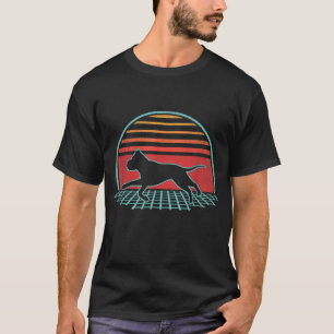 Camiseta Amante de os animais de estilo 80s do Pitbull Dog 