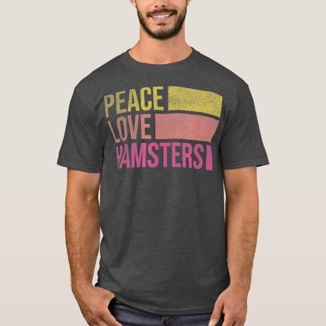 Camiseta Amante de os animais de Estilo do Hamster Retro Vi (Frente)
