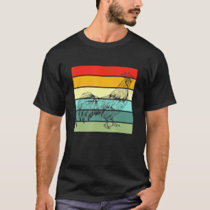 Camiseta Amante de os animais de Fazenda da Pintura Sunset
