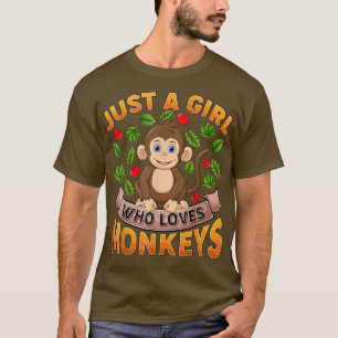 Camiseta Amante de os animais De Macaco Engraçado, Apenas U