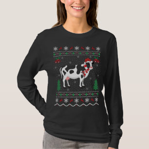Camiseta Amante de os animais De Vaca Engraçado Xmas Dando