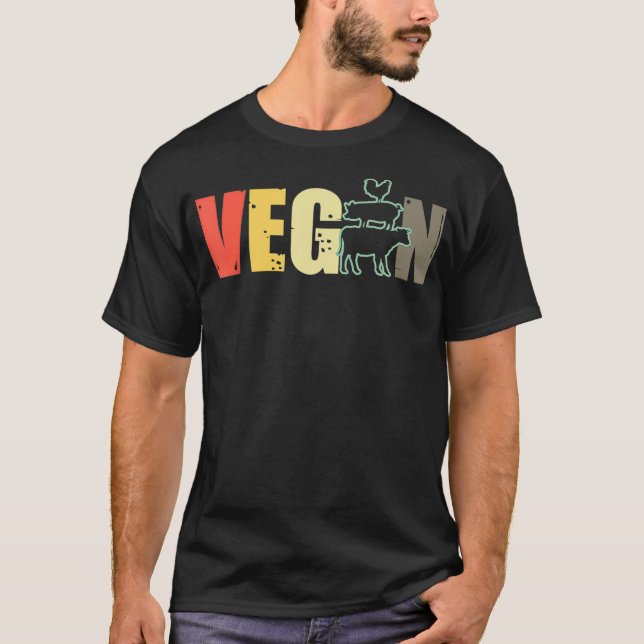 Camiseta Amante de os animais De Vegan Foodie Vegetariana P (Frente)