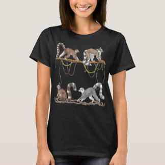 Camiseta Amante de os animais do Zoo Macaco Sifakas Madagas