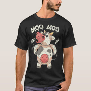 Camiseta Amante de os animais Engraçado Farmante Moo Cute C