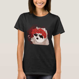 Camiseta Amante de os animais Floral Panda Fllower Forest A