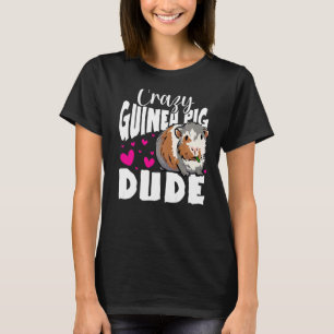 Camiseta Amante de os animais Gráfico Pig Dude, Porco Louco