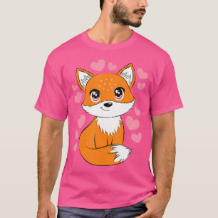 Camiseta Amante de os animais Kawaii Fox Cute