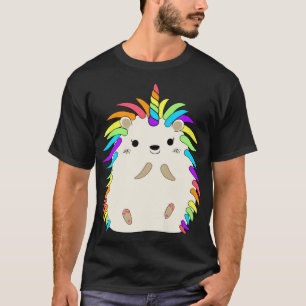 Camiseta Amante de os animais Rainbow Hedgehog Unicorn Funn