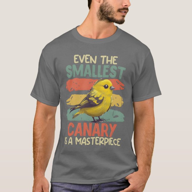 Camiseta Amante de pássaros Até o menor Canário é a Masterí (Frente)