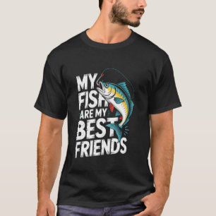 Camiseta Amante de Peixes Engraçado Meus Peixes São Meus Me