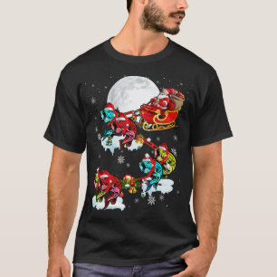 Camiseta Amante de Peixes no Natal Palhaço Papai Noel Monta