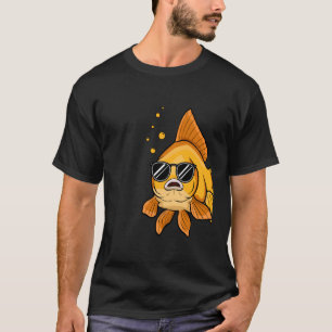 Camiseta Amante de Peixes Vermelhos Aquário Infantil Peixe