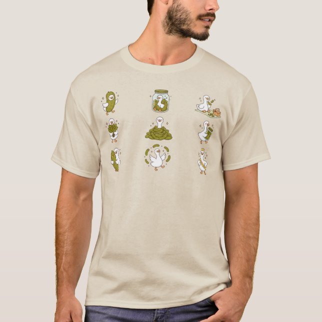 Camiseta Amante de Picles Ganso Bobo Picles Jar Ganso Diver (Frente)