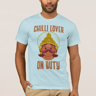 Camiseta Amante de Pimenta em Serviço Amante de Curry