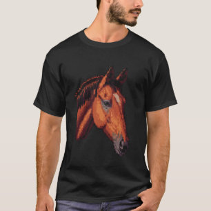 Camiseta Amante de Pixel Art - Mãe Pai Cavalo
