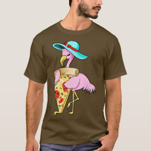 Camiseta Amante de pizza Flamingo ama pizza