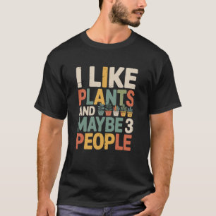 Camiseta Amante de Plantas Engraçado Talvez 3 Pessoas Jardi