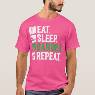 Camiseta Amante de Plantas Jardim Divertido Coma Durma Jard