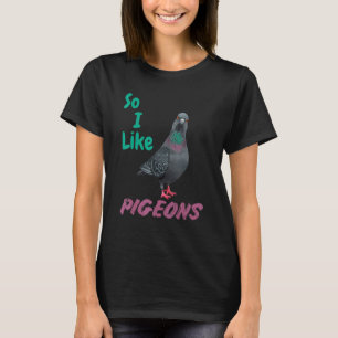 Camiseta Amante de Pombos Então Eu Gosto de Pombos Corrida