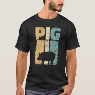 Camiseta Amante de Porco Retro, Fazendeiro Fofo, Agricultur