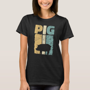 Camiseta Amante de Porco Retro, Fazendeiro Fofo, Agricultur