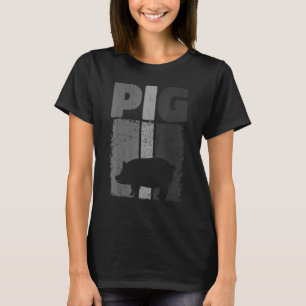 Camiseta Amante de Porco Retro, Fazendeiro Fofo, Agricultur