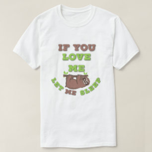 Camiseta Amante de Preguiça Citação Divertida de Sono