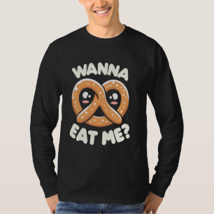 Camiseta Amante de Pretzel Dia das Crianças Pretzel Kawaii