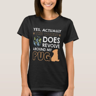 Camiseta Amante de Pug Engraçado Premium