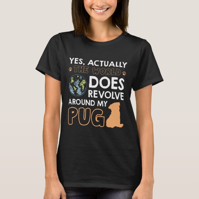 Camiseta Amante de Pug Engraçado Premium (Frente)