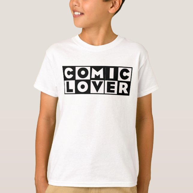 Camiseta Amante de Quadrinhos Design Negrito (Frente)