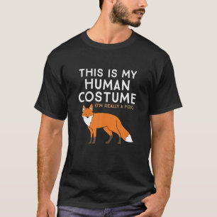 Camiseta Amante de Raposa Este É Meu Disfarce de Humano Eu