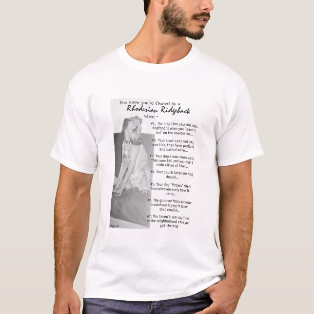 Camiseta Amante de Rhodesian Ridgeback/t-shirt do (Frente)