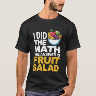 Camiseta Amante de Salada de Frutas Comida Vegana Fruta Veg