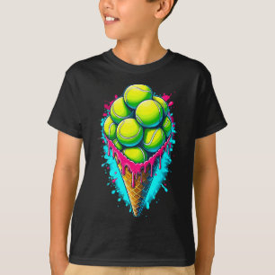 Camiseta Amante de Softball Sorvete Derretendo Softball