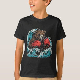 Camiseta Amante de Urso de Boxe Luvas de Boxe Kickboxing En