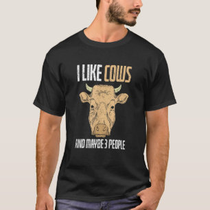 Camiseta Amante de Vaca Engraçado Fazendeiro Fazenda Animal